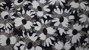 koronka  granatowo biała 422 krajkatmavě modrá a bílá krajka