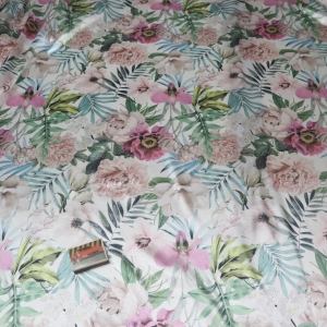 satyna kwiaty - kupon 2m.satén květiny