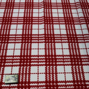 dzianina karbowana ''kratki'' kupon 2,5m. zvlněná pletenina "kostkovaný vzor"