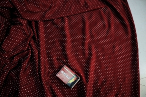 dzianina wiskoza - kropeczki - kupon 2m x 1,9m viskózový úplet s tečkami