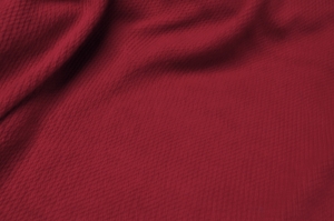 dzianina czerwona gruba - kupony 1,9m.- silný červený úplet