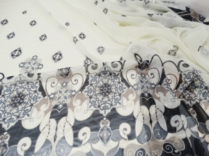 szyfon ze szlakiem  n.41-th   -šifón -průhledná látka