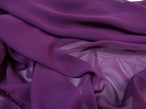 szyfon amarant   -šifón -průhledná látka