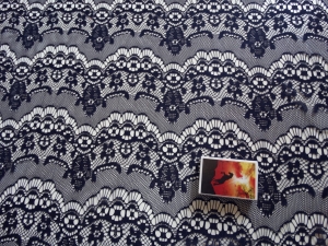 koronka siateczkowa ciemny granat  n.95-ix -   krajka průhledná látka