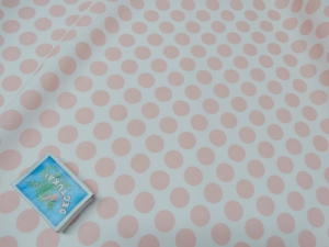 tkanina z lajkrą grochy n.361 - latka  hrášek 