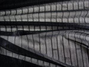 tiul - siateczka czarna ze wzorkiem n.150-aa - tiul - síťovina