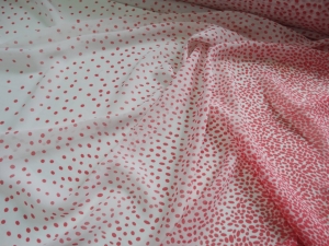 szyfon różowy groszek -n.68-lp2  - šifón s hráškem
