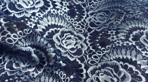 koronka niebieski metalik - n.108 -krajka  modrá metalická 