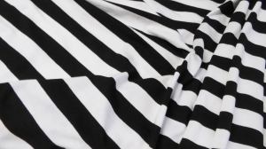 dzianina  czarno białe pasy -n.222a -uplet -pruchy