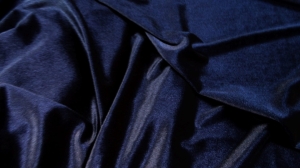 dzianina welurowa granatowa- n383 -úplet - velur