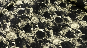 dzianina wiskoza - różyczki kupon 1,6m - úplet viskoza