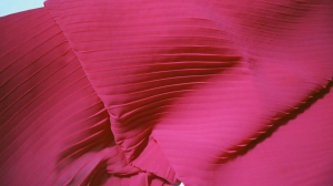 šifón Červené Plisé