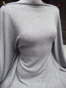 dzianina dresowa  jasny szary melanż - n.125/r2 úplet šedá melir