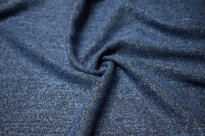 tkanina ubraniowa melanż n.472 -  latka  modrá melir