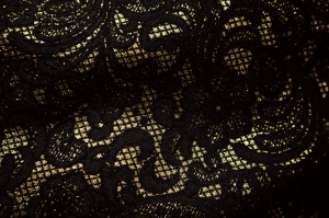 żakard dwustronny czarno złoty - n.465 -oboustranný černozlatý žakár