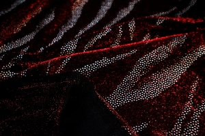 dzianina czerwony metalik-n.220- úplet lesklý