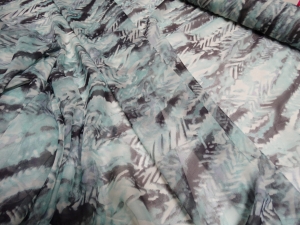 szyfon wzorek abstrakcja - n.10 -šifón -průhledná látka