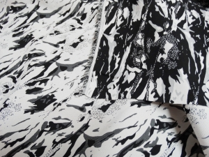 żakard - wzorek dwustronny - kupon 2m - oboustranný žakard