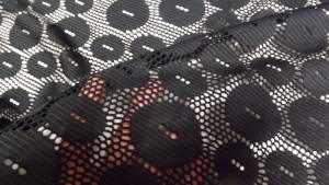 dzianina ażurowa czarna - n.111/b 